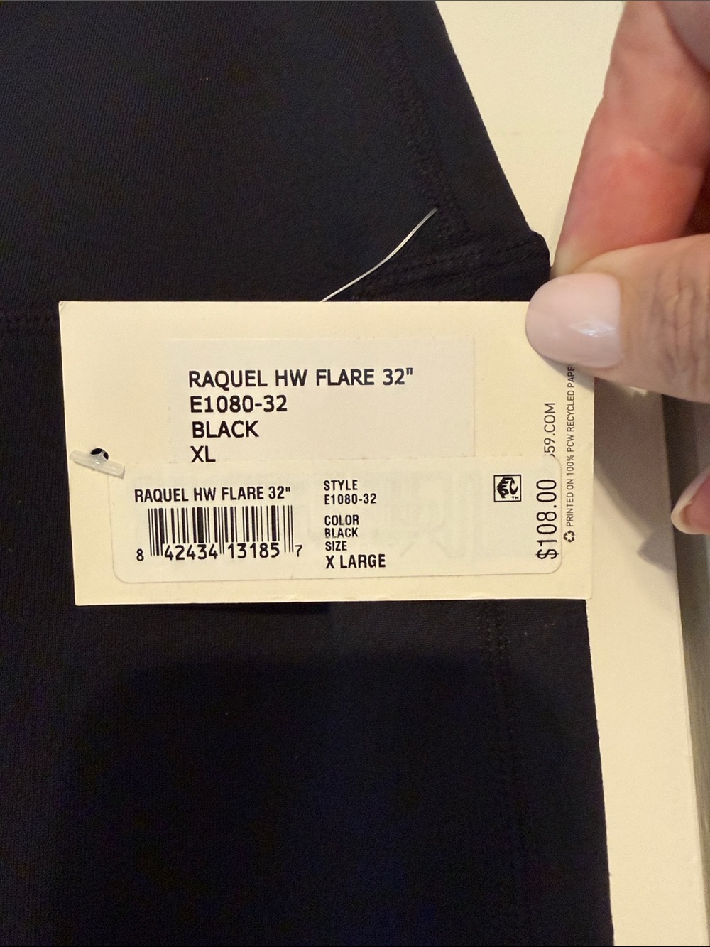 Splits59 Raquel High Waisted Flare Black XL 32” NWT - Picture 3 of 6